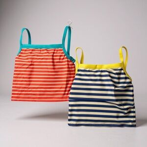 2-Pack Mini Boden Stripe Tankini Swim Top NEW